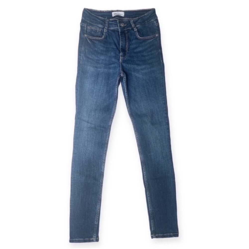 Zara High Rise Skinny Jeans Dark Wash Women’s Stretch Denim Slim Fit‎